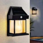 Solar Interaction Wall Lamp – Outdoor Motion Sensor LED Sconce with Auto Charging, Waterproof Front Porch Security Lamp